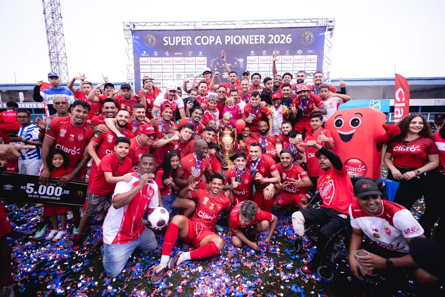 Celebração coletiva da final